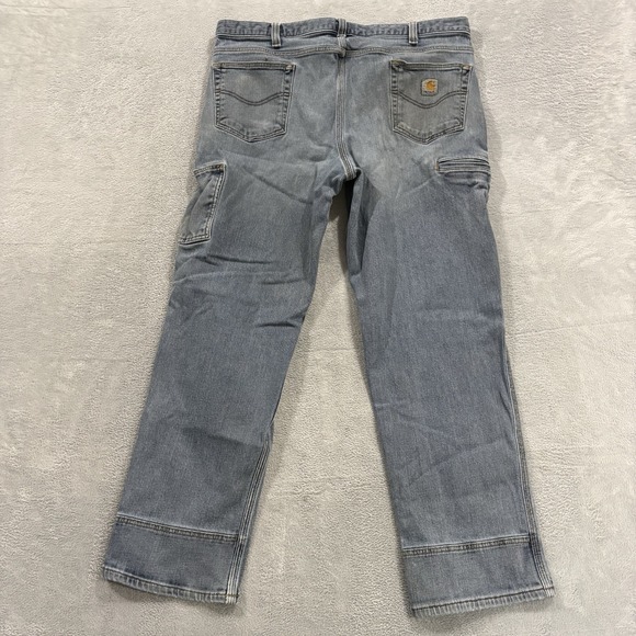 Carhartt Jeans Men's 40 x 32 Workwear Relaxed Fit High Rise Distressed Y2K Blue - Picture 3 of 11